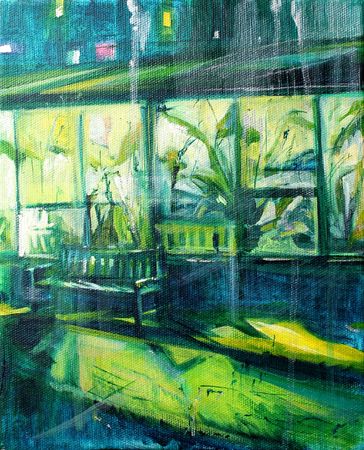 Дарья Воропаева (Картина, живопись - 
                  24 x 30 см) За стеклом