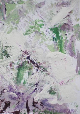 Мария Алдашкова (Авторская графика - 
                  21 x 29.7 см) Туманное утро. Ирис