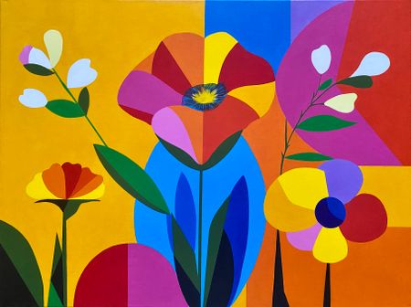Ксения Молукова (Картина, живопись - 
                  80 x 60 см) Цветение в огне