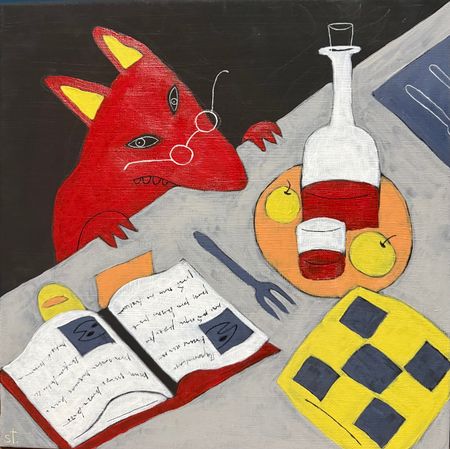 Марина Стараканами (Картина, живопись - 
                  40 x 40 см) Незваный гость