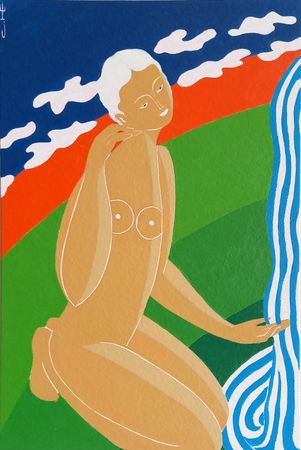 Саша Катинаускиене (Картина, живопись - 
                  20 x 30 см) У водопада