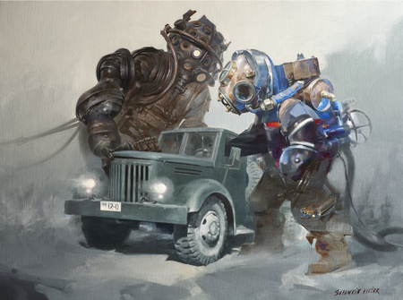 Виктор Сафонкин (Картина, живопись - 
                  110 x 90 см) Туман