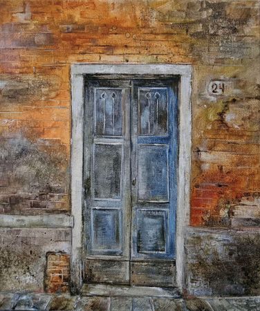 Людмила Пономарева (Картина, живопись - 
                  30 x 35 см) Дом №24