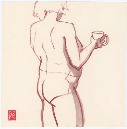 Виктория Севастьянова (Авторская графика - 
                  19 x 19 см) Nude