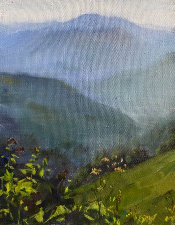 Алина Буглеева (Картина, живопись - 
                  40 x 50 см) Кавказские горы