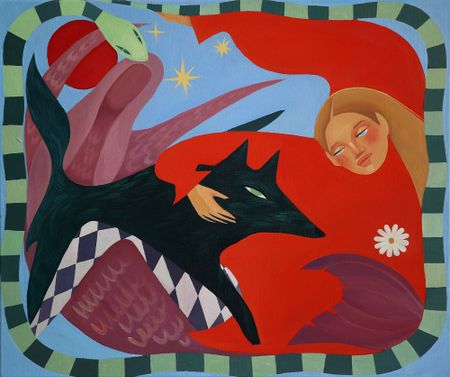 Анастасия Лимонова (Картина, живопись - 
                  60 x 50 см) Одна дома
