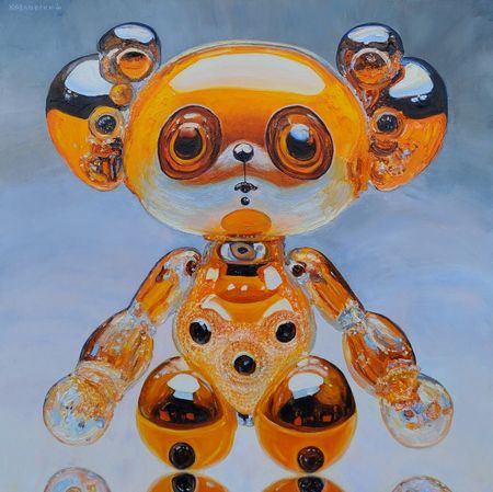 Денис Козловский (Картина, живопись - 
                  85 x 85 см) Лисичка Апельсинка