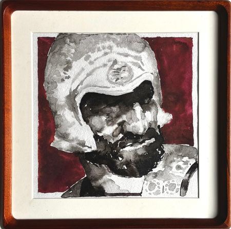 Иван Андреев (Авторская графика - 
                  25 x 25 см) Гектор. Античные герои