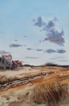 Светлана Юматова (Авторская графика - 
                  16 x 25 см) Дорога к морю