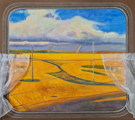 Анастасия Нестерова (Картина, живопись - 
                  90 x 80 см) Из серии "Путь домой. Времена года"