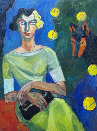 Анна Голубь (Картина, живопись - 
                  60 x 80 см) Парк с теннисными мячами