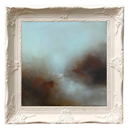 Елена Троянская (Картина, живопись - 
                  42 x 42 см) Blue transition