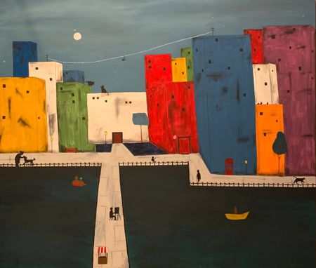 Дарья Иванова (Картина, живопись - 
                  140 x 120 см) Городские наблюдения