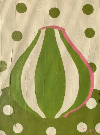 Shomina Ti (Картина, живопись - 
                  30 x 40 см) Ваза Салатовая