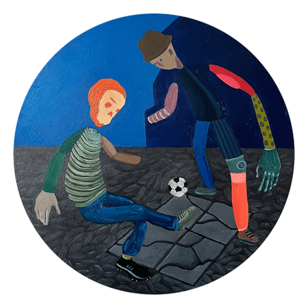 Леша Мелки (Картина, живопись - 
                  40 x 40 см) Игра в квадрат