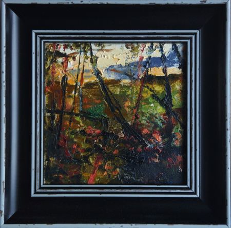 Людмила Кылыч (Картина, живопись - 
                  20 x 20 см) Крем-брюлешный закат