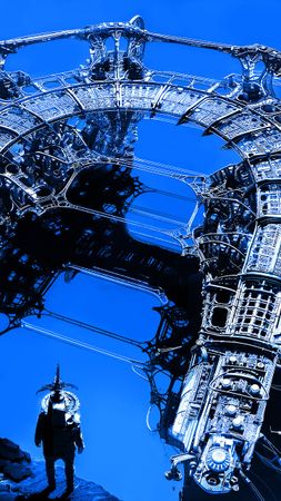 Кирилл Рейв (Графика цифровая (принты) - 
                  96 x 170 см) Работа из серии "BlueIsland"