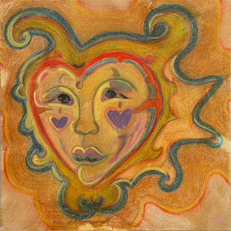 Ира Пенкина (Авторская графика - 
                  40 x 40 см) Грустный