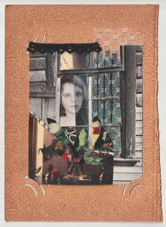 Лена Ярулина (Коллаж / ассамбляж - 
                  18 x 24 см) Из серии "Женские образы" №2