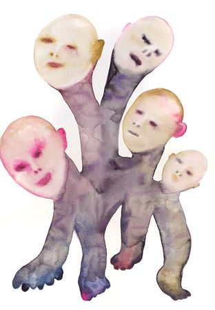 Анастасия Трапезникова (Авторская графика - 
                  80 x 100 см) Homo Inscrutabilis