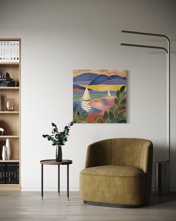 Нина Цориева (Картина, живопись - 
                  70 x 70 см) Морской пейзаж