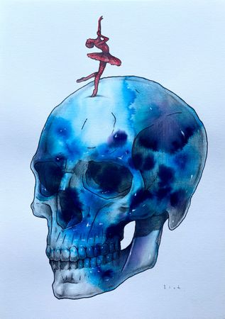 Александр Blot (Авторская графика - 
                  30 x 42 см) Обрыв