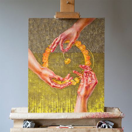 Мария Мельцаева (Картина, живопись - 
                  40 x 50 см) Вместе
