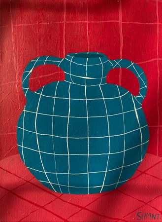 Shomina Ti (Картина, живопись - 
                  30 x 40 см) Ваза Голубая