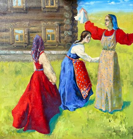 Елизавета Тарасова (Картина, живопись - 
                  70 x 70 см) Хороший день