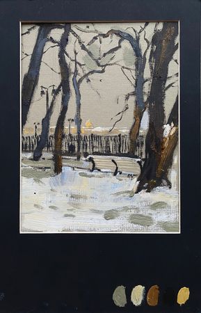 Алина Буглеева (Авторская графика - 
                  20 x 30 см) Зима в Румянцевском саду