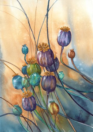 Алла Валежина (Авторская графика - 
                  29 x 42 см) Говорят, мы специи