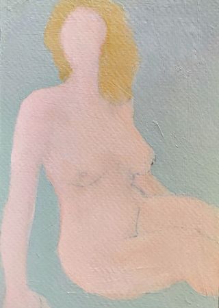 Дарья Петухова (Авторская графика - 
                  10.5 x 14.8 см) Натурщица. Розовая серия