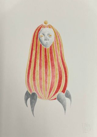 Серафима Сажина (Авторская графика - 
                  21 x 29.5 см) Существо городское