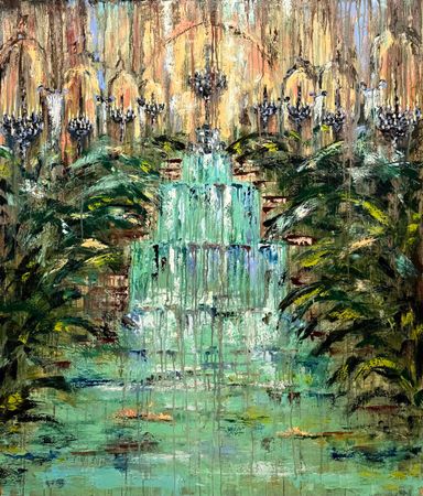 Белла Новинькова (Картина, живопись - 
                  120 x 140 см) Гулять вдоль водопада жизни