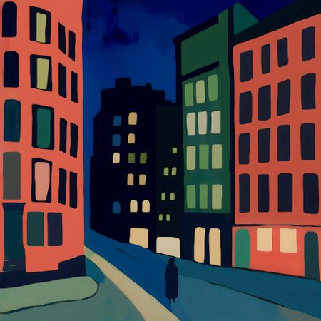 Нина Цориева (Картина, живопись - 
                  70 x 70 см) New York