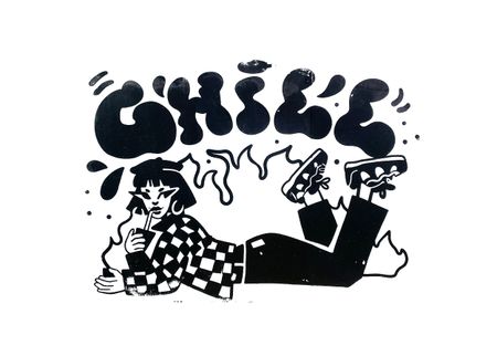 Лёля Нуар (Графика печатная - 
                  42 x 29.7 см) Chill