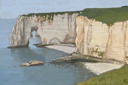 Алексей Кротов (Авторская графика - 
                  38 x 26 см) Берег Нормандии. Этрета