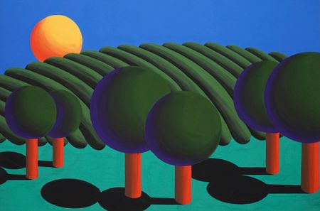 Олег Хвостов (Авторская графика - 
                  59 x 39.5 см) Пейзаж