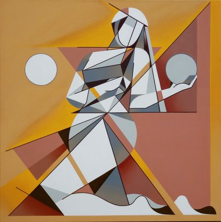 Максим Базаров (Картина, живопись - 
                  100 x 100 см) Фигура №6