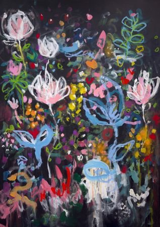 Анна Ганина (Картина, живопись - 
                  50 x 70 см) Night garden