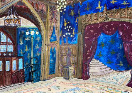 Катя Афонина (Авторская графика - 
                  38 x 27 см) La Maison de Morozova - L'entree