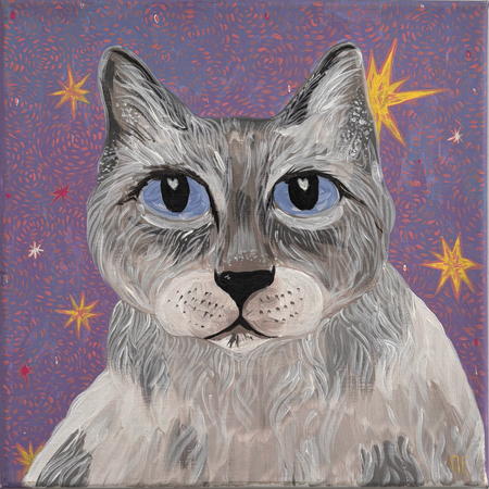 Ира Пенкина (Картина, живопись - 
                  30 x 30 см) Котикс