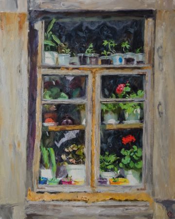 Дарья Салахова (Картина, живопись - 
                  80 x 100 см) Окно