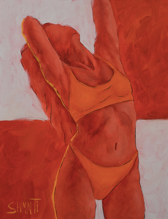 Shomina Ti (Картина, живопись - 
                  50 x 60 см) Красные из серии "Танец"