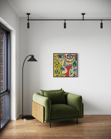 Нина Цориева (Картина, живопись - 
                  70 x 70 см) Портрет женщины