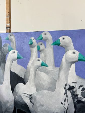 Елизавета Пугачева (Картина, живопись - 
                  120 x 80 см) Гуси