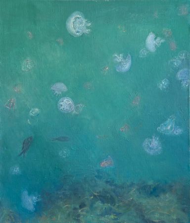 Екатерина Потапова (Картина, живопись - 
                  60 x 70 см) Под водой