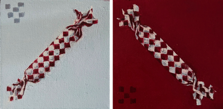 Виктория Зарецкая (embrassé par la muse) (Картина, живопись - 
                  40 x 20 см) Диптих "antithèses"