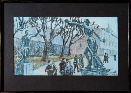 Екатерина Маланьина (Авторская графика - 
                  30.5 x 22 см) Зальцбург. Первое впечатление
