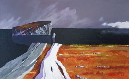 Денис Саунин (Картина, живопись - 
                  50 x 30 см) Тёмная вода